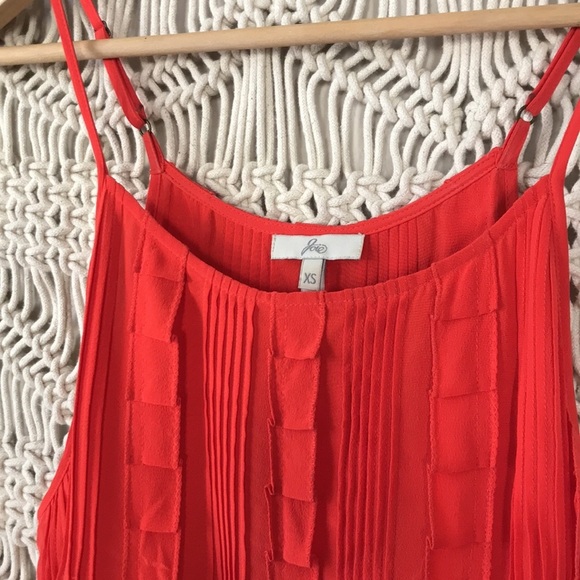 Joie red spaghetti strap lined mini dress, sz XS. - Picture 3 of 7